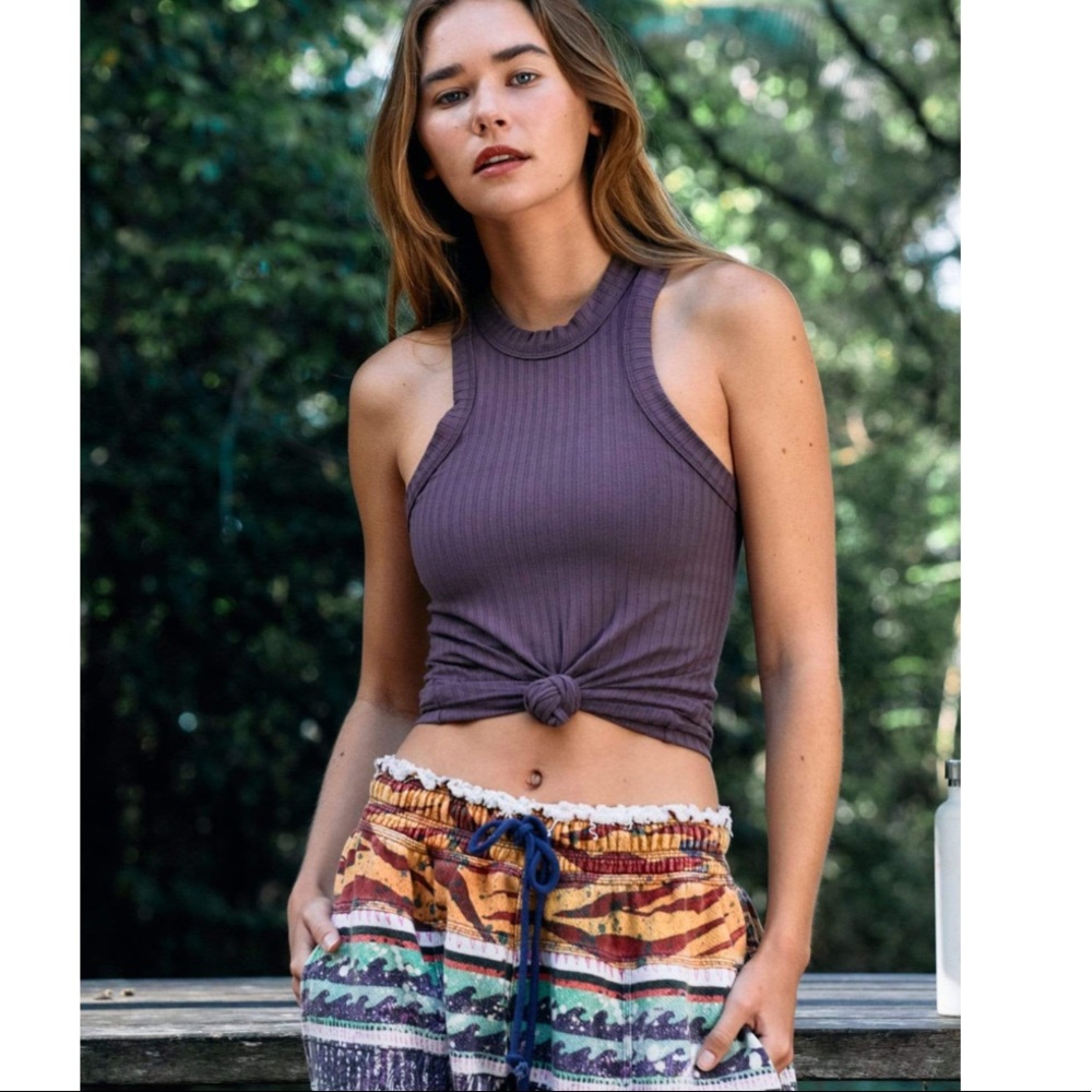 NWT Free People Blissed Out Tank top sleeveless Violet Umber Purple